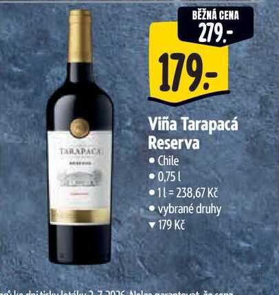 Viña Tarapacá Reserva 0,75 l