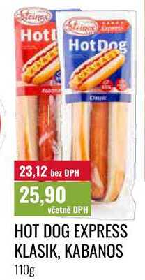 HOT DOG EXPRESS KLASIK, KABANOS 110g 