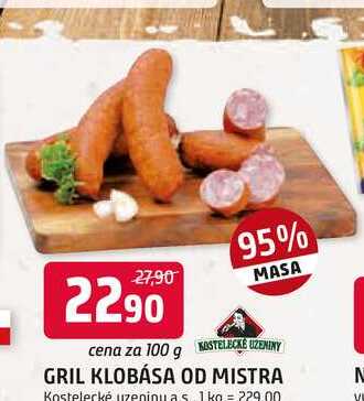 GRIL KLOBÁSA OD MISTRA 100g