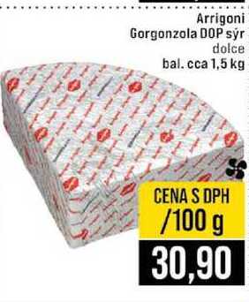 Arrigoni Gorgonzola DOP sýr dolce bal. cca 1,5 kg 100g