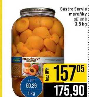 Gastro Servis meruňky půlené 3,5 kg