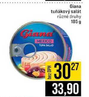 Giana tuňákový salát různé druhy 185 g 