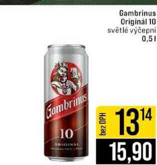 Gambrinus Original 10 světlé výčepní 0,5l