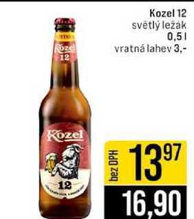 Kozel 12 světlý ležák 0,5l