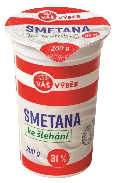 VÁŠ VÝBĚR Smetana ke šlehání, 200 g