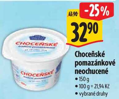Choceňské pomazánkové neochucené, 150 g