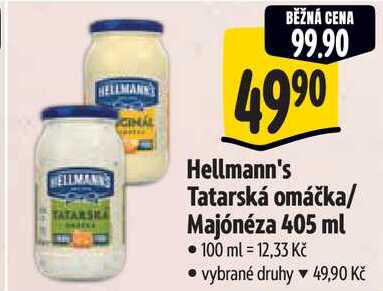 Hellmann's Tatarská omáčka/Majónéza, 405 ml