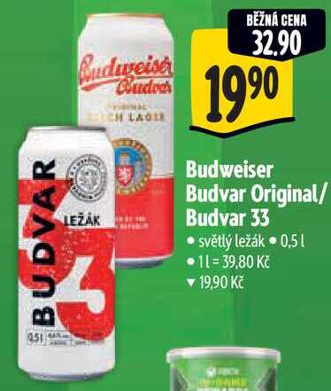 Budweiser Budvar 33, 0,5 l