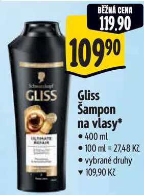 Gliss Šampon na vlasy, 400 ml 