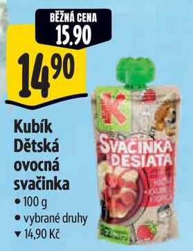 Kubík Dětská ovocná svačinka, 100 g