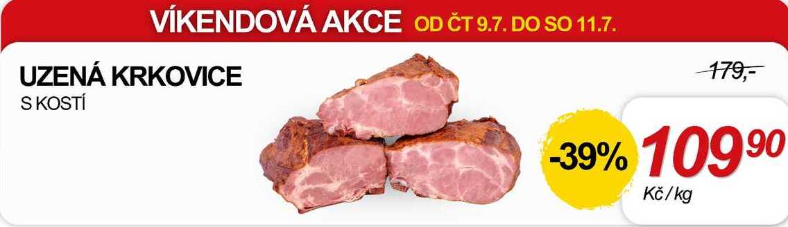 UZENÁ KRKOVICE S KOSTÍ, 1 kg