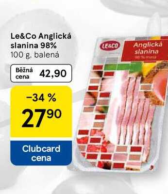 Le&Co Anglická slanina 98%, 100 g
