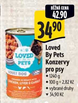 Loved By Pets Konzervy pro psy, 1240 g