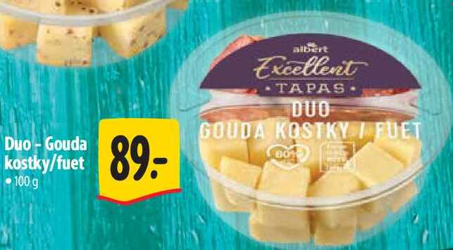 Duo-Gouda kostky/fuet, 100 g
