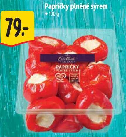 Papričky plněné sýrem, 100 g