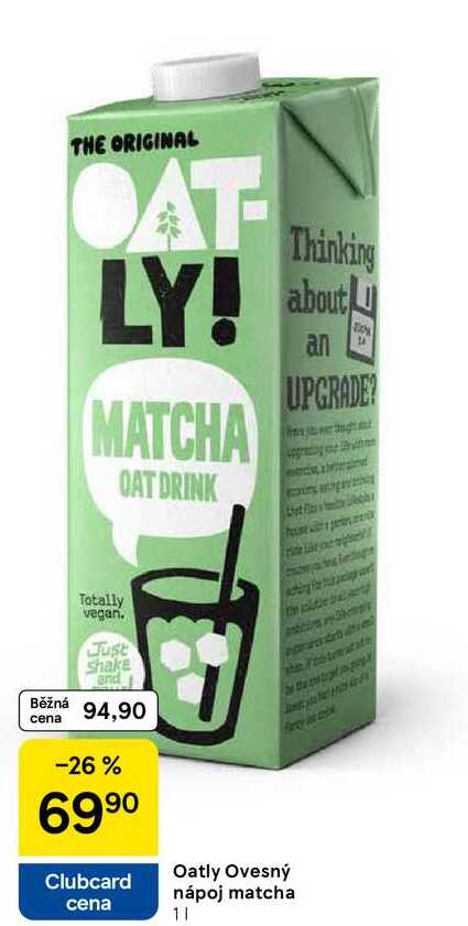 Oatly Ovesný nápoj matcha, 1 l