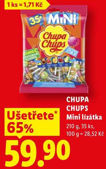 CHUPA CHUPS Mini lízátka, 210 g