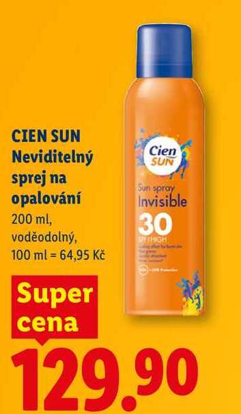CIEN SUN Neviditelný sprej na opalování, 200 ml