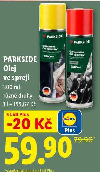 PARKSIDE Olej ve spreji, 300 ml