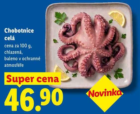 Chobotnice celá, cena za 100 g