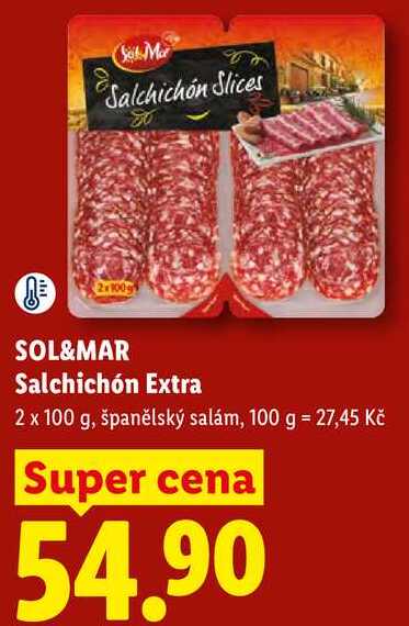 SOL&MAR Salchichón Extra, 2x 100 g