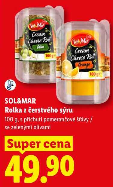 SOL&MAR Rolka z čerstvého sýru, 100 g