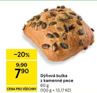 Dýňová bulka z kamenné pece, 60 g  