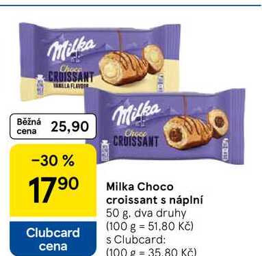 Milka Choco croissant s náplní, 50 g