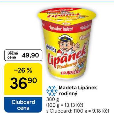 Madeta Lipánek rodinný, 380 g