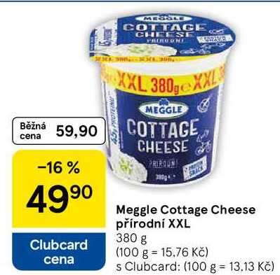 Meggle Cottage Cheese přírodní XXL, 380 g