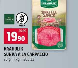 KRAHULIK ŠUNKA Á LA CARPACCIO 75 g 