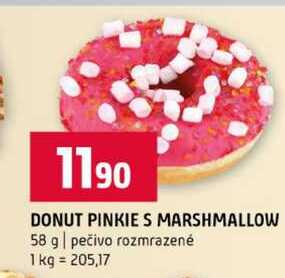 DONUT PINKIE S MARSHMALLOW 58 g pečivo rozmrazené