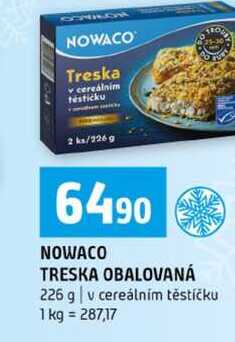 NOWACO TRESKA OBALOVANÁ 226 g v cereálním těstíčku