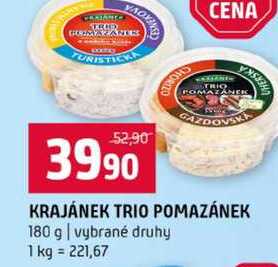 KRAJÁNEK TRIO POMAZÁNEK 180 g vybrané druhy