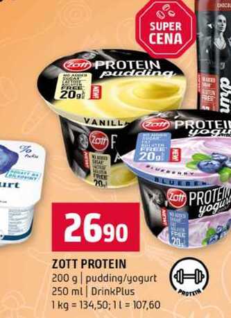 ZOTT PROTEIN 200 g pudding yogurt 250 ml DrinkPlus