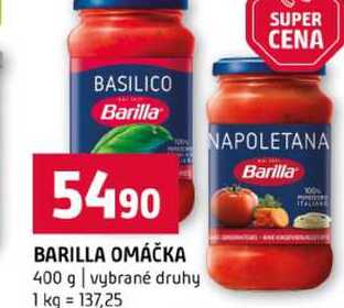 BARILLA OMÁČKA 400 g vybrané druhy
