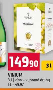 VINIUM 3l vino vybrané druhy 