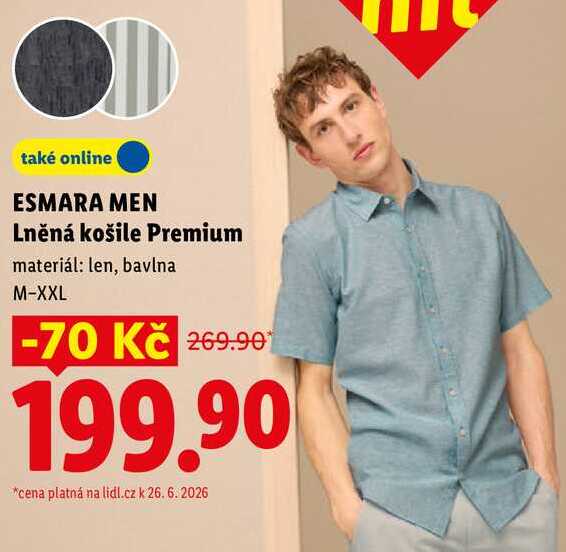 ESMARA MEN Lněná košile Premium