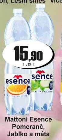 Mattoni Esence Pomeranč, Jablko a máta 1,5 l