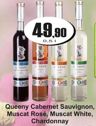 Queeny Cabernet Sauvignon, Muscat Rosé, Muscat White, Chardonnay 0,5 L