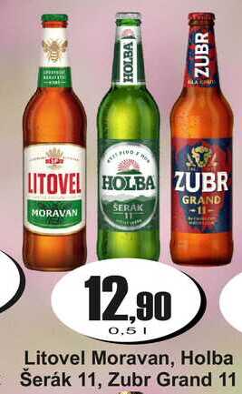 Litovel Moravan, Holba Šerák 11, Zubr Grand 11 0,5 L