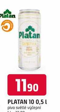 PLATAN 10 0,5l pivo světlé výčepní, plechovka