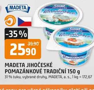 MADETA JIHOČESKÉ POMAZÁNKOVÉ TRADIČNÍ 150 g 