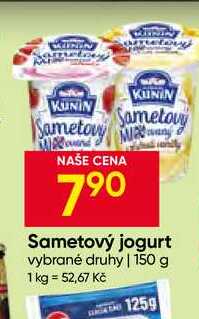 KUNÍN Sametový jogurt vybrané druhy 150 g
