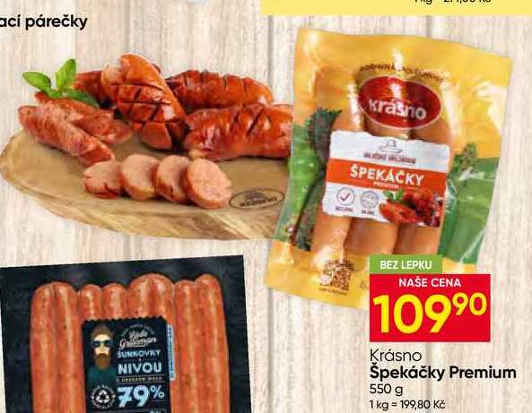 Krásno Špekáčky Premium 550 g