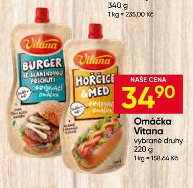 Omáčka Vitana vybrané druhy 220 g