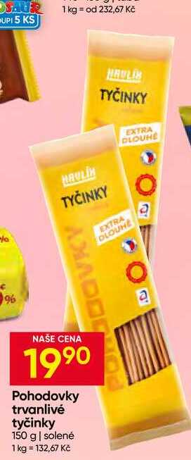 Pohodovky trvanlivé tyčinky 150 g