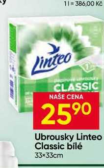 Ubrousky Linteo Classic bilé 33x33cm