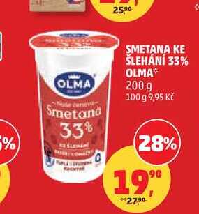 OLMA SMETANA KE ŠLEHÁNÍ 33% 200 g