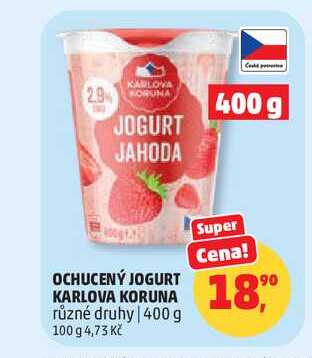 KARLOVA KORUNA OCHUCENÝ JOGURT 400 g